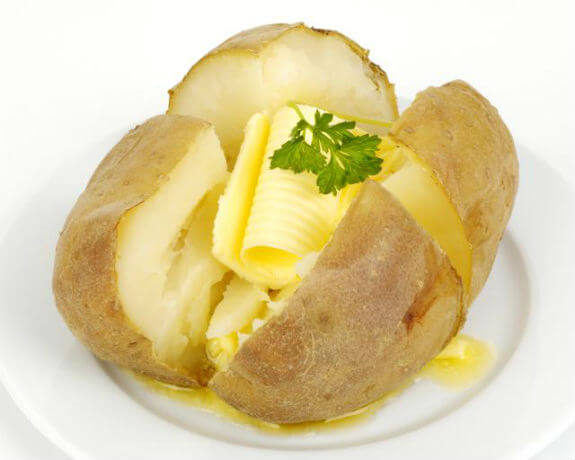 Batata inglesa com manteiga: Informação Nutricional